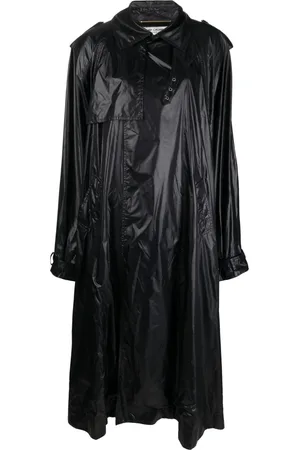 Saint Laurent Shoulder-pad oversized trench coat