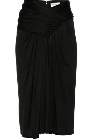 Saint Laurent Draped pencil miniskirt
