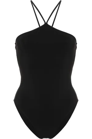 Saint Laurent Criss-cross halterneck swimsuit