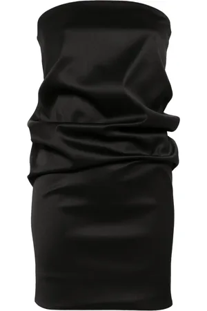 Saint Laurent Strapless wool-blend minidress