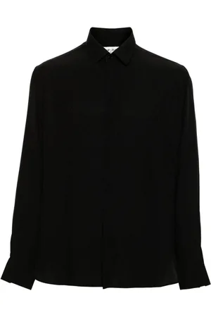 Saint Laurent Patterned-jacquard silk shirt