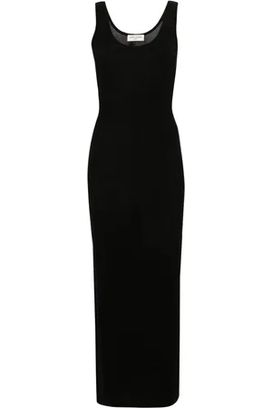 Saint Laurent Fine-knit maxi dress