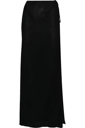Saint Laurent Semi-sheer long wrap skirt