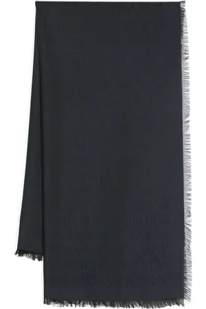 Saint Laurent Logo-jacquard scarf