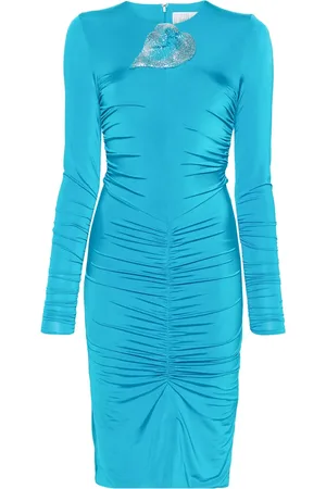 GIUSEPPE DI MORABITO Floral-appliqué ruched dress