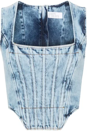 GIUSEPPE DI MORABITO Denim corset top