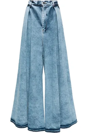 GIUSEPPE DI MORABITO Pleated wide-leg jeans