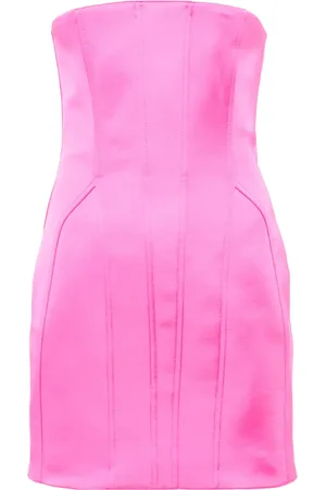 GIUSEPPE DI MORABITO Strapless satin mini dress