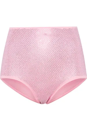 Patrizia Pepe Rhinestone-embellished high-waisted briefs