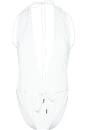 Saint Laurent V-neck backless one-piece