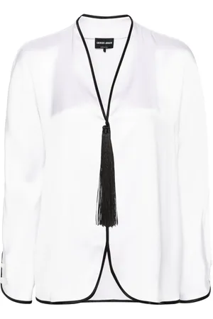 Giorgio Armani Tassel-detail silk blouse