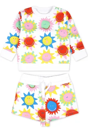 Stella McCartney Sun-print organic cotton short set