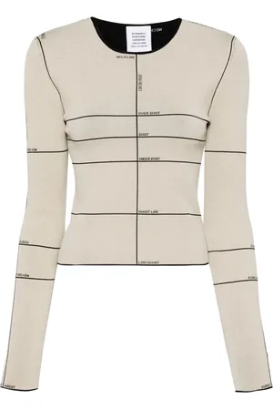 Vetements Intarsia-knit long-sleeved top