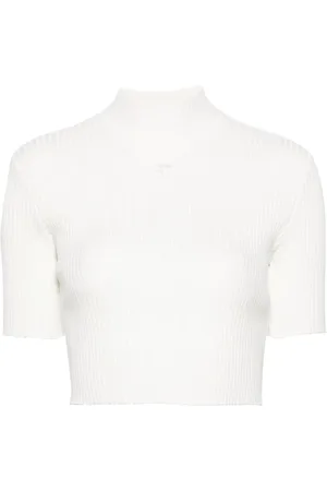 Courrèges Mock-neck ribbed top