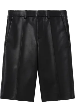 Helmut Lang Leather knee-length shorts