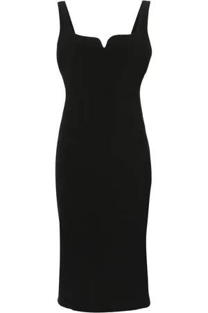 Victoria Beckham Zip-up crepe midi dress