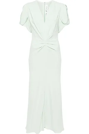 Victoria Beckham Ruched-detail midi dress