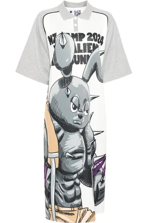 Natasha Zinko Camping Footballer cartoon-print dress