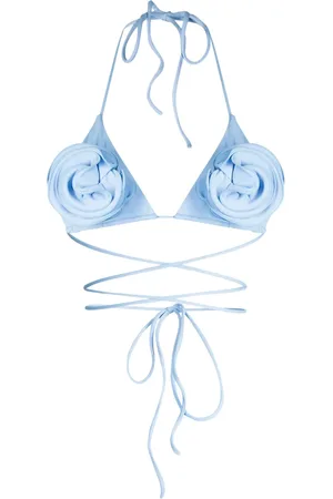 MAGDA BUTRYM Floral-appliqué bikini top