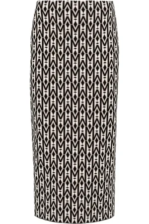Mackage Geometric-pattern knitted skirt