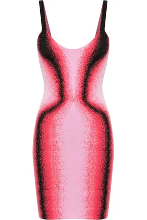 Y / PROJECT Gradient-effect knitted minidress