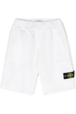 Stone Island Compass-badge cotton track shorts