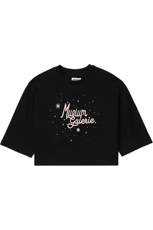 Musium Div. Logo-embroidered cropped T-shirt