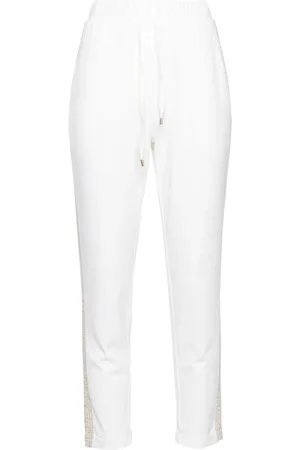Liu Jo Tweed-stripes drawstring track pants