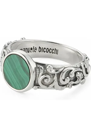 EMANUELE BICOCCHI Arabesque malachite ring