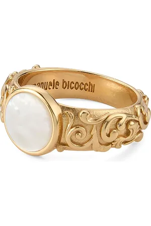 EMANUELE BICOCCHI Arabesque engraved chevalier ring