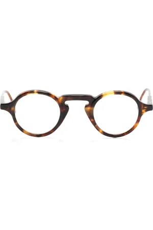 Thom Browne Tortoiseshell round-frame glasses