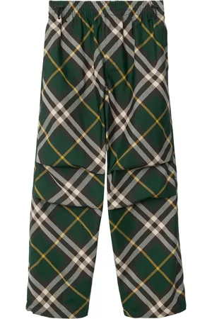 Burberry Wide-leg checked trousers