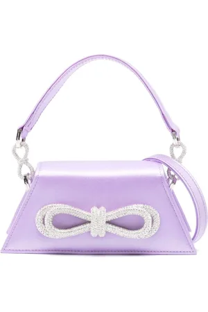 Mach & Mach Bow-detail satin mini bag