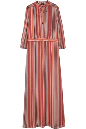 Liu Jo Striped split-neck maxi dress