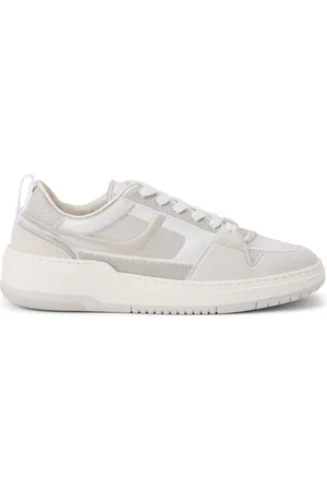 Salvatore Ferragamo Mesh suede lace-up sneakers