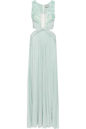 Elisabetta Franchi Lurex pliss?? maxi dress