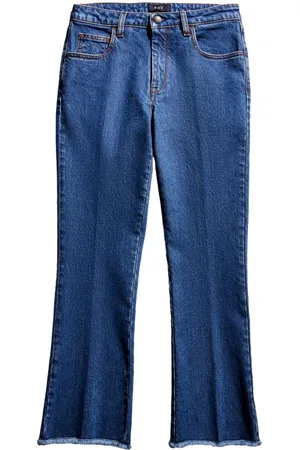 FAY Cropped kick-flare stretch-denim jeans