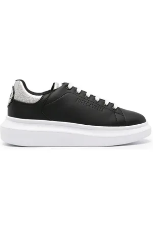 Roberto Cavalli Glitter lace-up sneakers