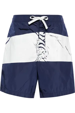 Stone Island Stripe-print swim shorts