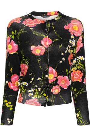 Balenciaga Floral-print wool cardigan