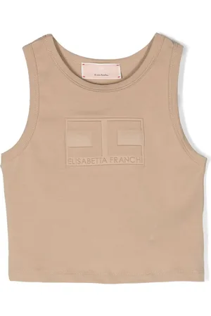 Elisabetta Franchi Logo-embossed jersey tank top