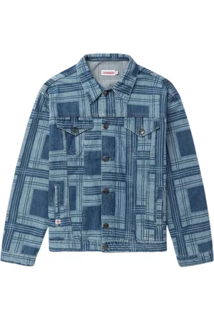 Charles Jeffrey Loverboy Tartan check-print denim jacket