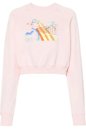 Casablanca Crayon Tennis Players cropped sweatshirt