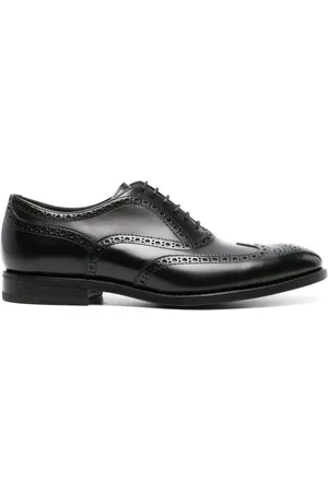 HENDERSON BARACCO Almond-toe leather brogues