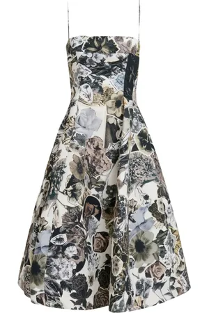Marni Floral-print flared midi dress