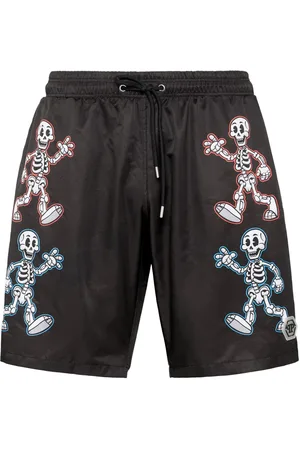 Philipp Plein Skeleton-print swim shorts