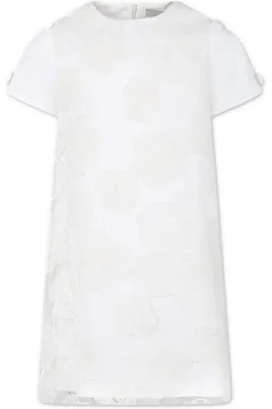 Simonetta Floral-appliquéd dress
