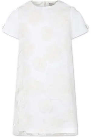 Simonetta Floral-appliquéd dress
