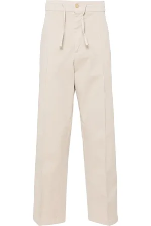 CANALI Drawstring-waist straight-leg trousers