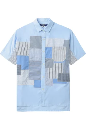 JUNYA WATANABE Striped patchwork cotton shirt